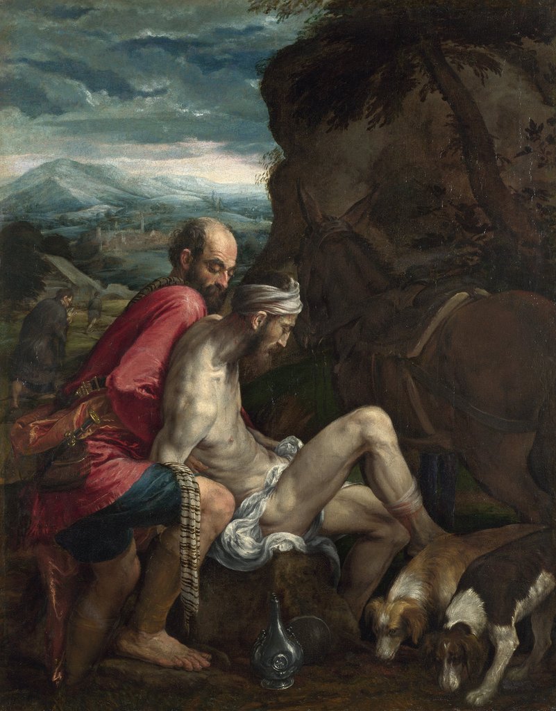 Detail of The Good Samaritan, c.1550-70 by Jacopo Bassano