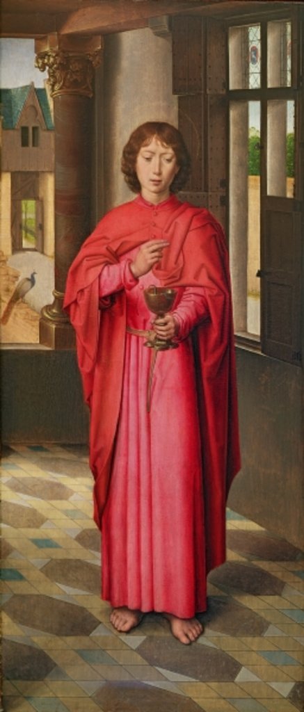 Detail of St. John the Evangelist by Hans Memling