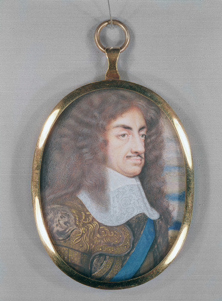 Detail of Miniature of Charles II by English School