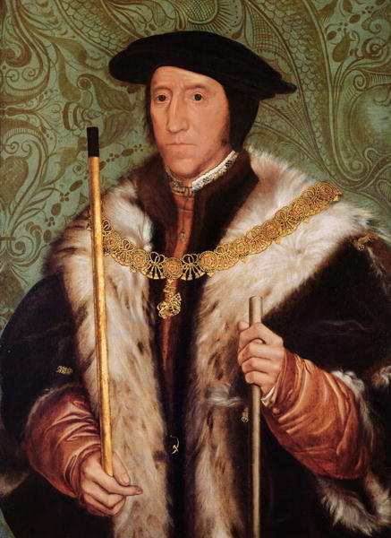 Detail of Portrait of Thomas Howard, 1539 by Hans Holbein the Younger