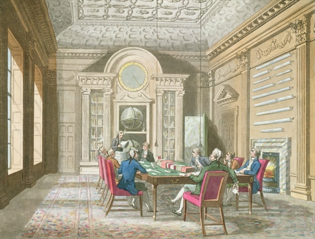 Detail of Board Room of The Admiralty, 1808 by T. & Pugin A.C. (1762-1832) (after) Rowlandson