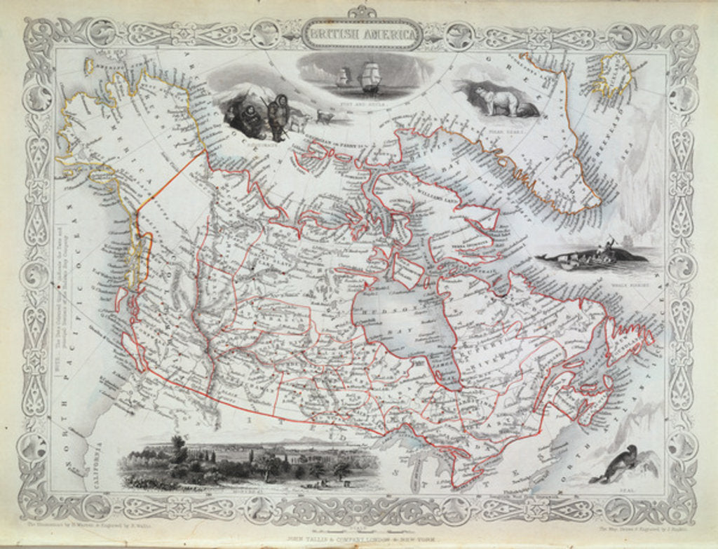 Detail of Map of British America, ca 1853 by John Rapkin