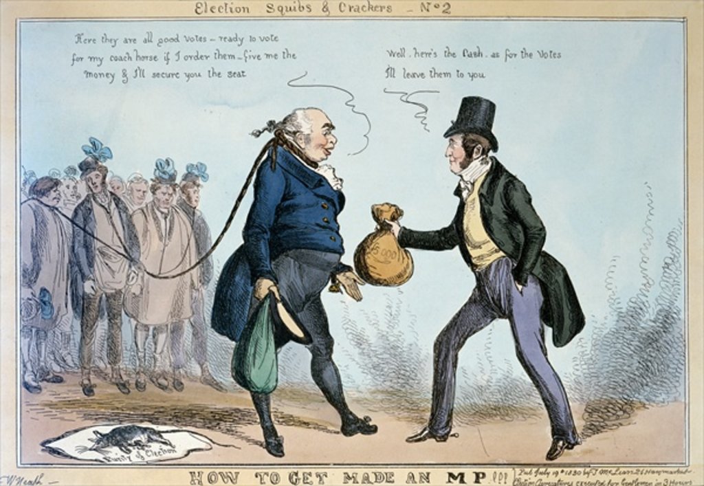 Detail of How to get made an MP, 19th July 1830 by William Heath