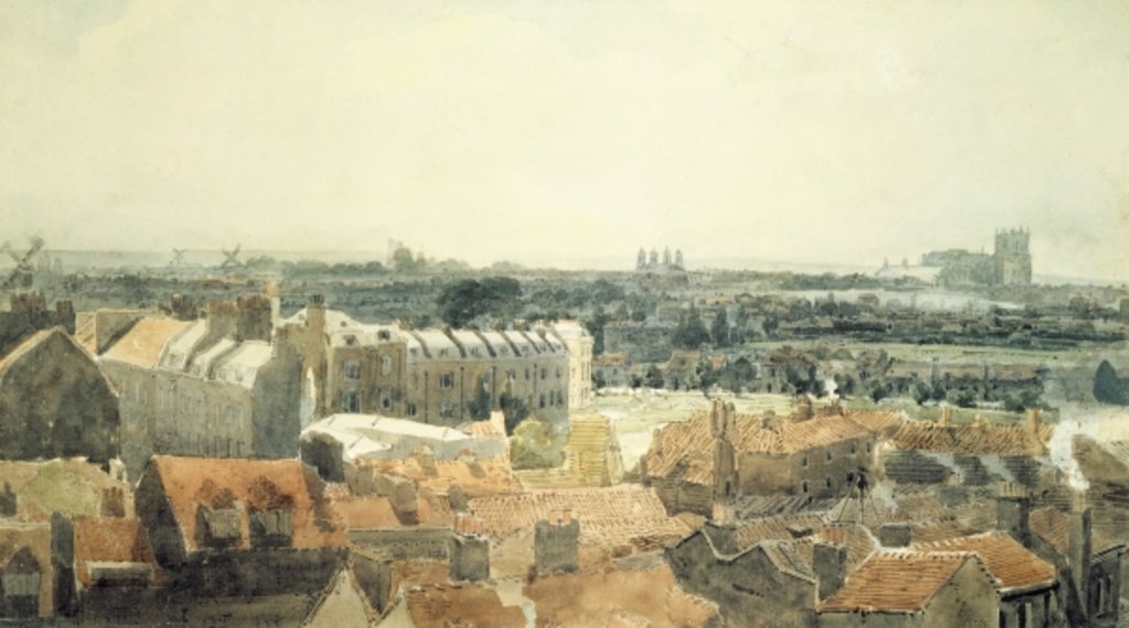 Detail of Westminster and Lambeth by Thomas Girtin