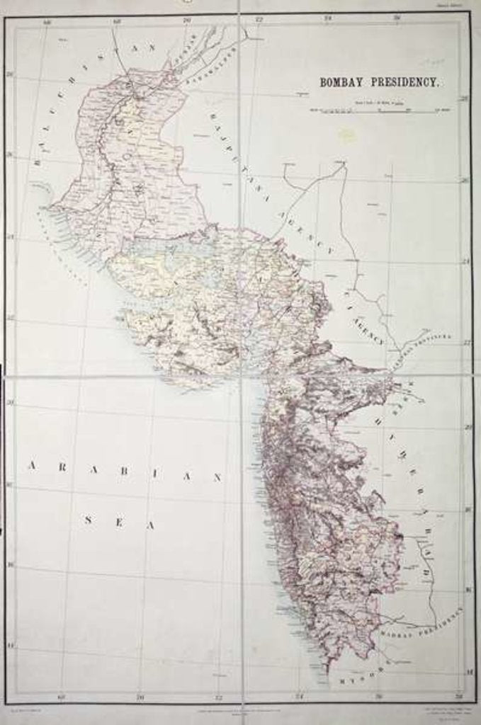 Detail of Bombay Presidency, 1890 by English School