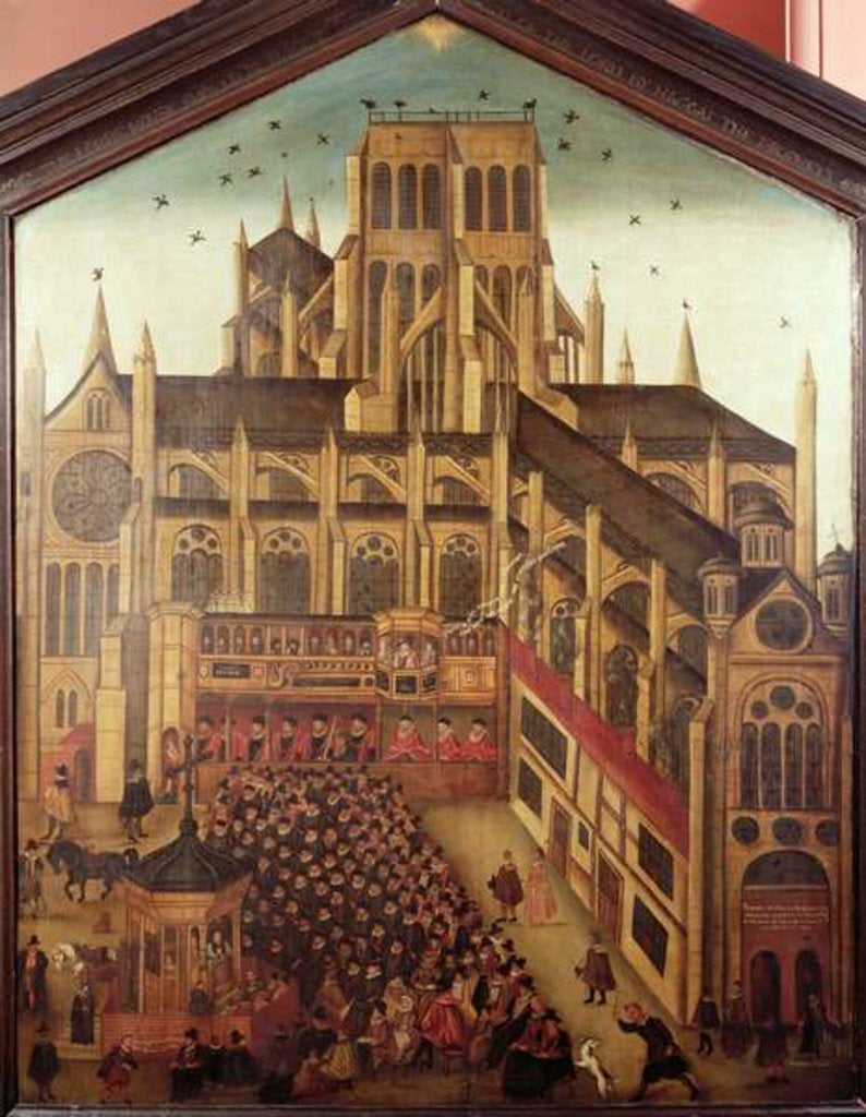 Detail of Dr. J. King's Sermon at St. Pauls Cathedral in 1616, 1624 by English School