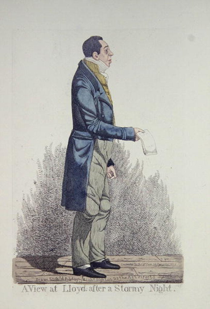 Detail of View at Lloyd's after a Stormy Night, 1824 by Richard Dighton