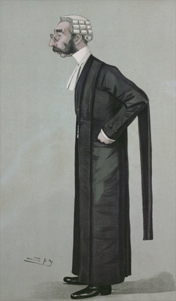 Detail of A Sporting Lawyer, form 'Vanity Fair', 17th March 1898 by Leslie Matthew (1851-1922) Ward