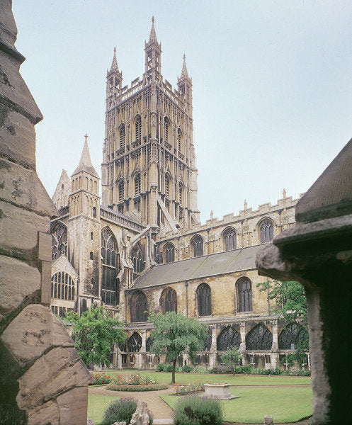 Detail of View of Gloucester Cathedral, 14th century by English School