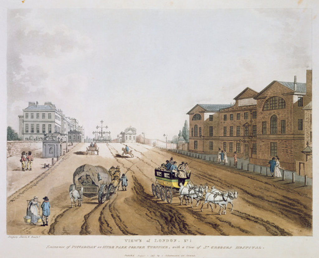 Detail of View of London, 1797 by English School