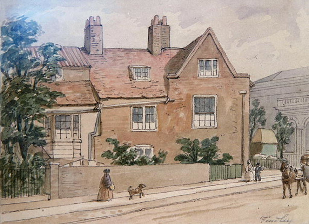 Detail of Old Houses at Kennington Green, 1855 by J. Findley