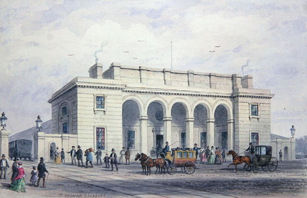 Detail of The South-Western Railway Station at Nine Elms Vauxhall, 1856 by Thomas Hosmer Shepherd