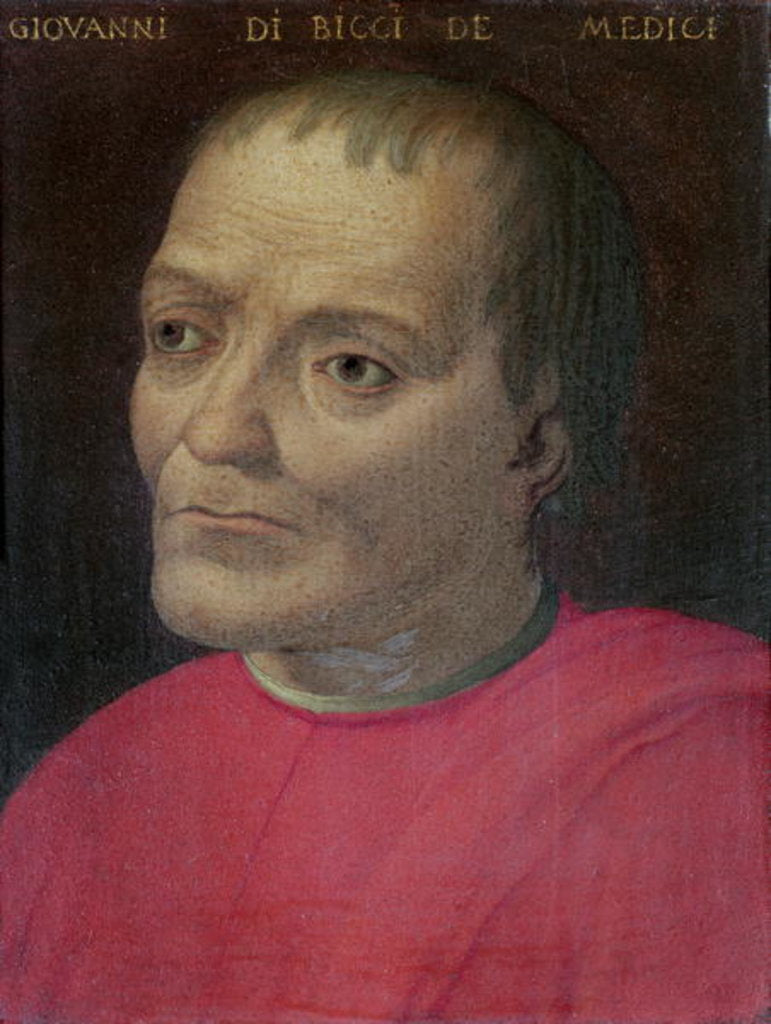 Detail of Portrait of Giovanni di Bacci de Medici by School Italian