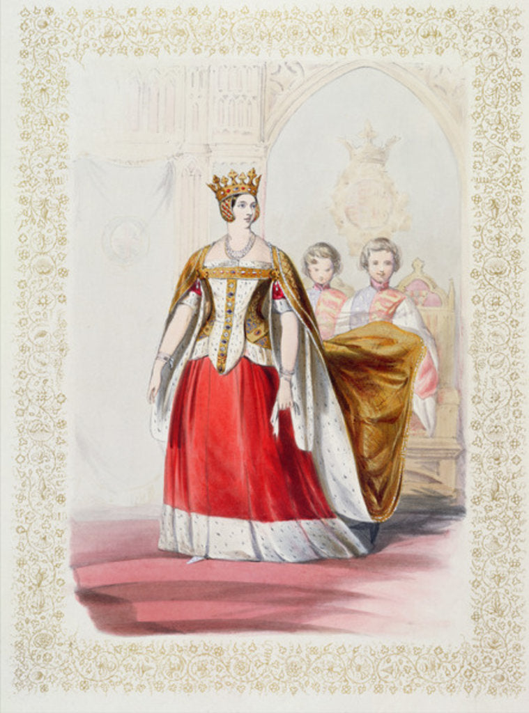 Detail of Portrait of Queen Victoria by English School