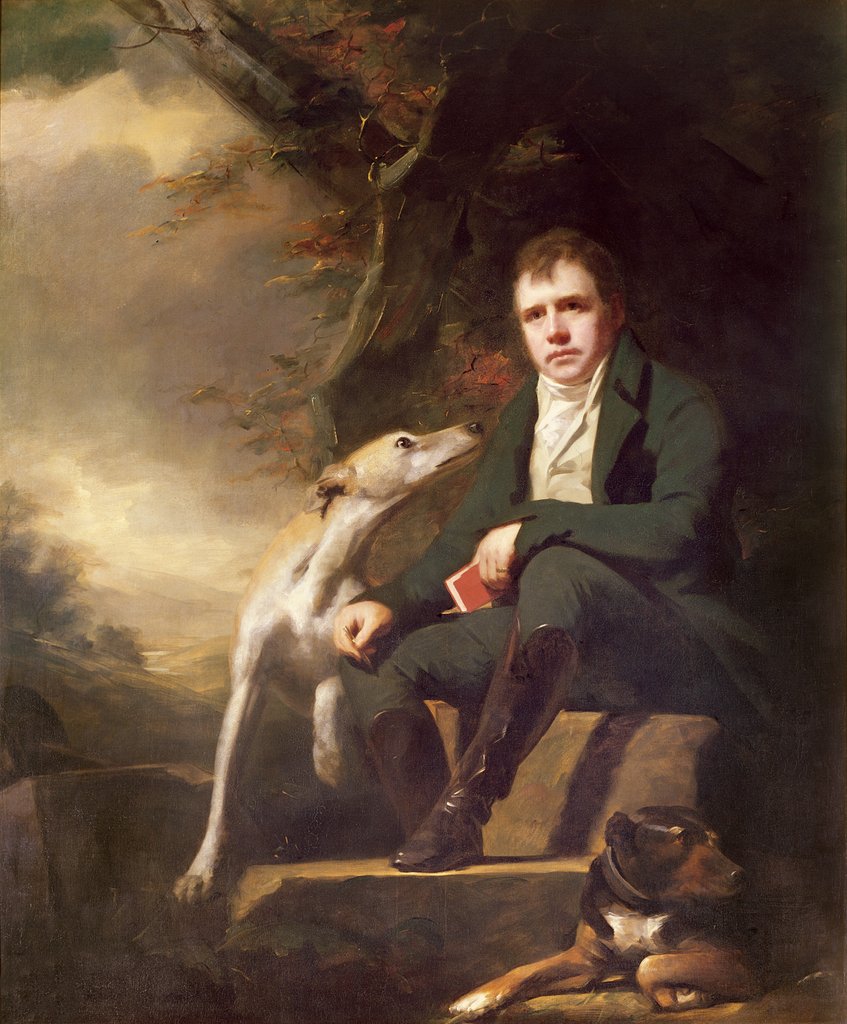 Detail of Portrait of Sir Walter Scott and his dogs by Henry Raeburn
