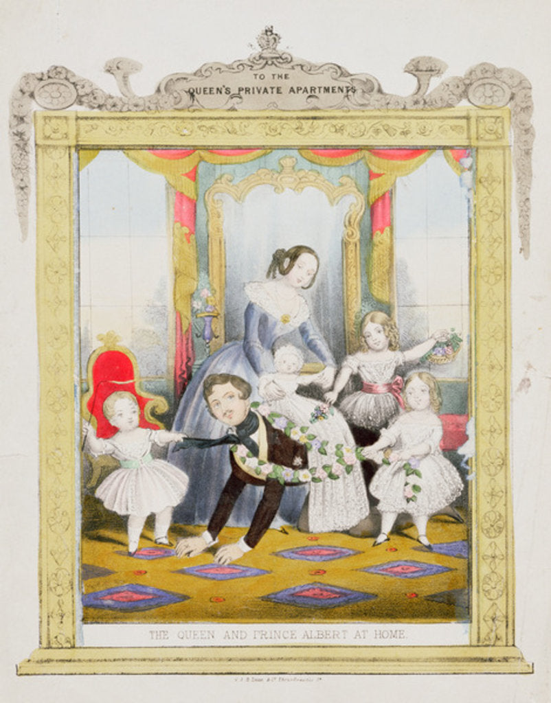 Detail of The Queen and Prince Albert at Home by English School