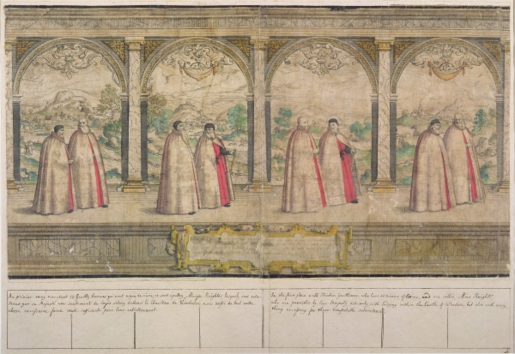 Detail of Imaginary Composite Procession of the Order of the Garter at Windsor, engraved by Marcus Gheeraerts the Elder 1576 by English School