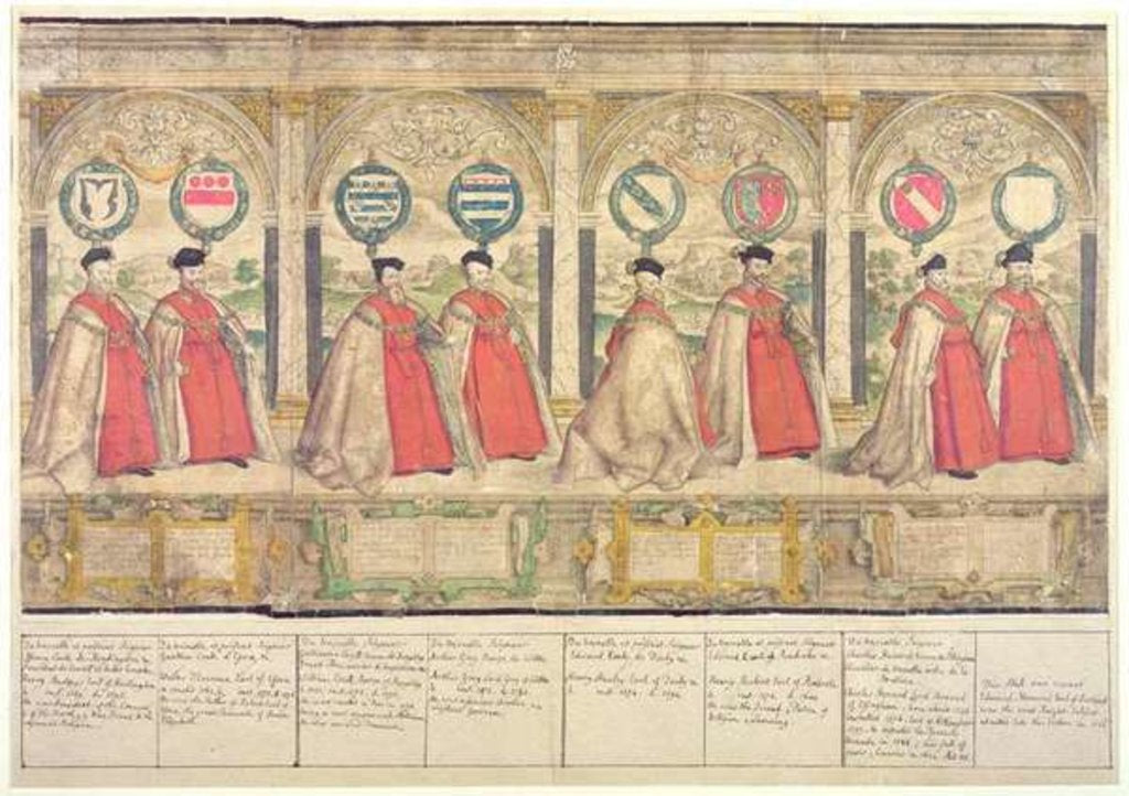 Detail of Imaginary Composite Procession of the Order of the Garter at Windsor by English School