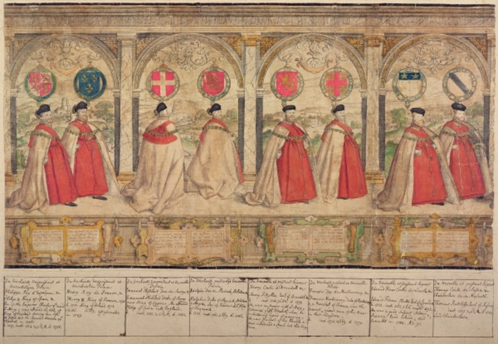 Detail of Imaginary Composite Procession of the Order of the Garter at Windsor by English School
