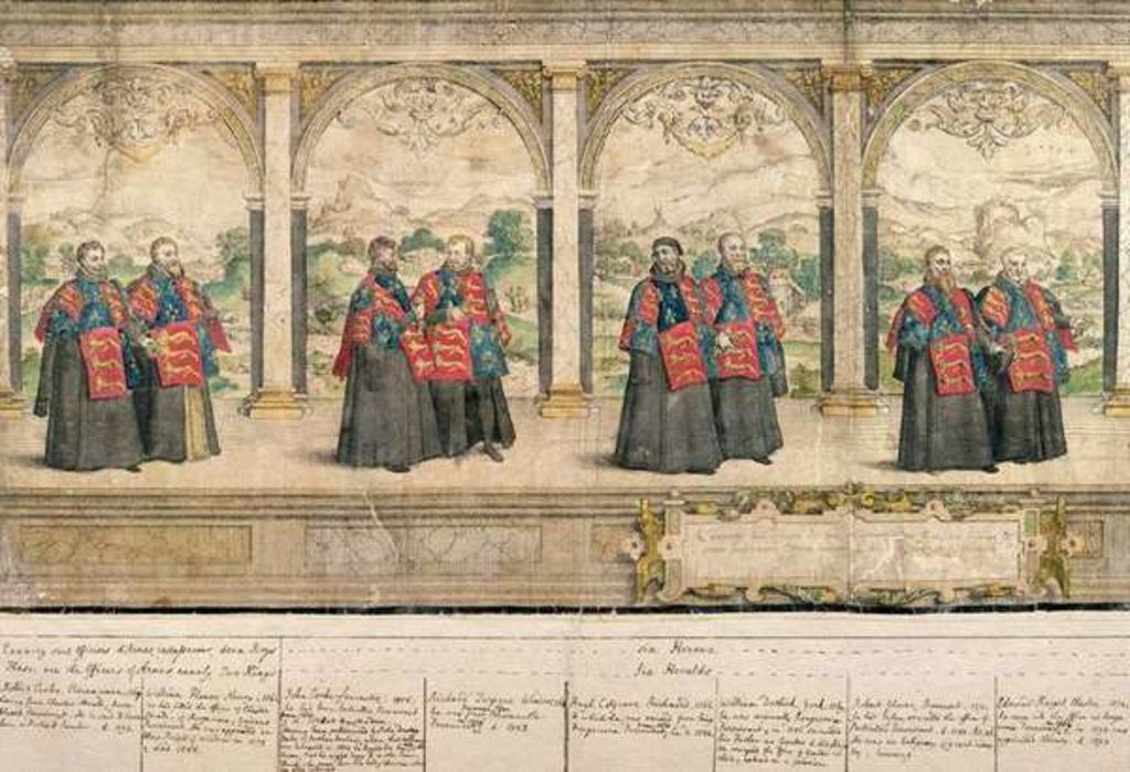Detail of Imaginary Composite Procession of the Order of the Garter at Windsor by English School