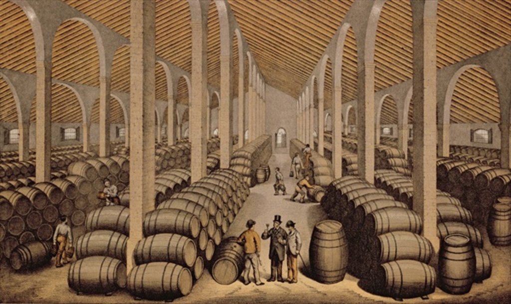 Detail of Wine Cellar at Jerez de la Frontera by School Spanish