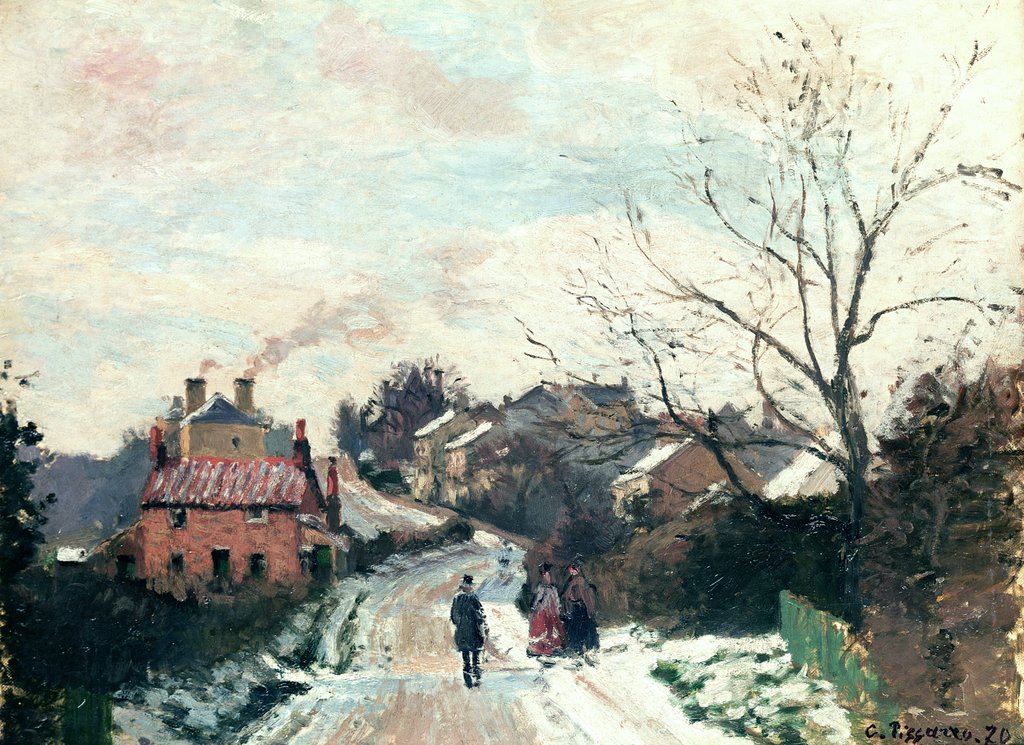 Detail of Fox hill, Upper Norwood, 1870 by Camille Pissarro