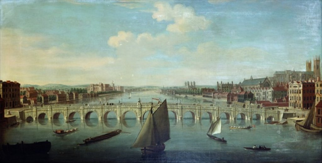 Detail of The Thames at Westminster by William James