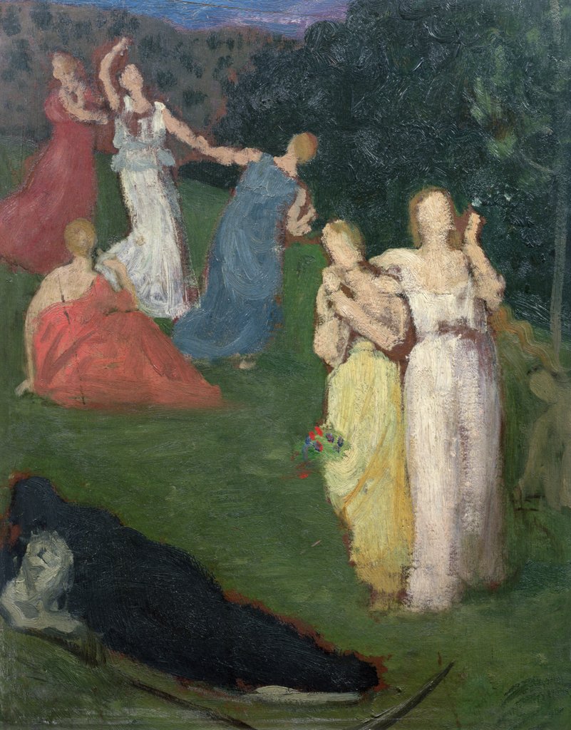 Detail of Death and the Maidens by Pierre Puvis de Chavannes