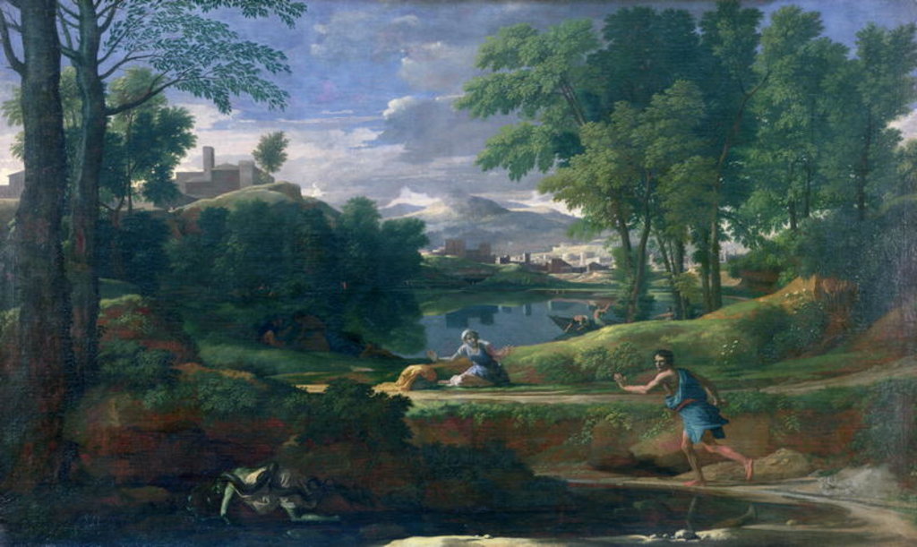 Detail of Landscape with a Man killed by a Snake, c.1648 by Nicolas Poussin