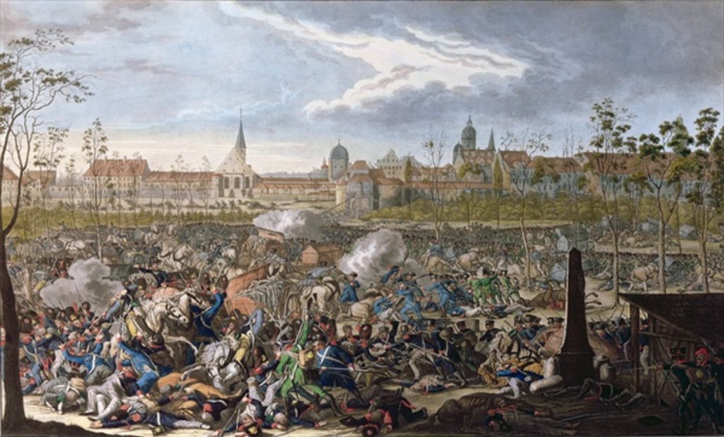Detail of Battle of Leipzig, 19th October 1813 by Johann Lorenz Rugendas