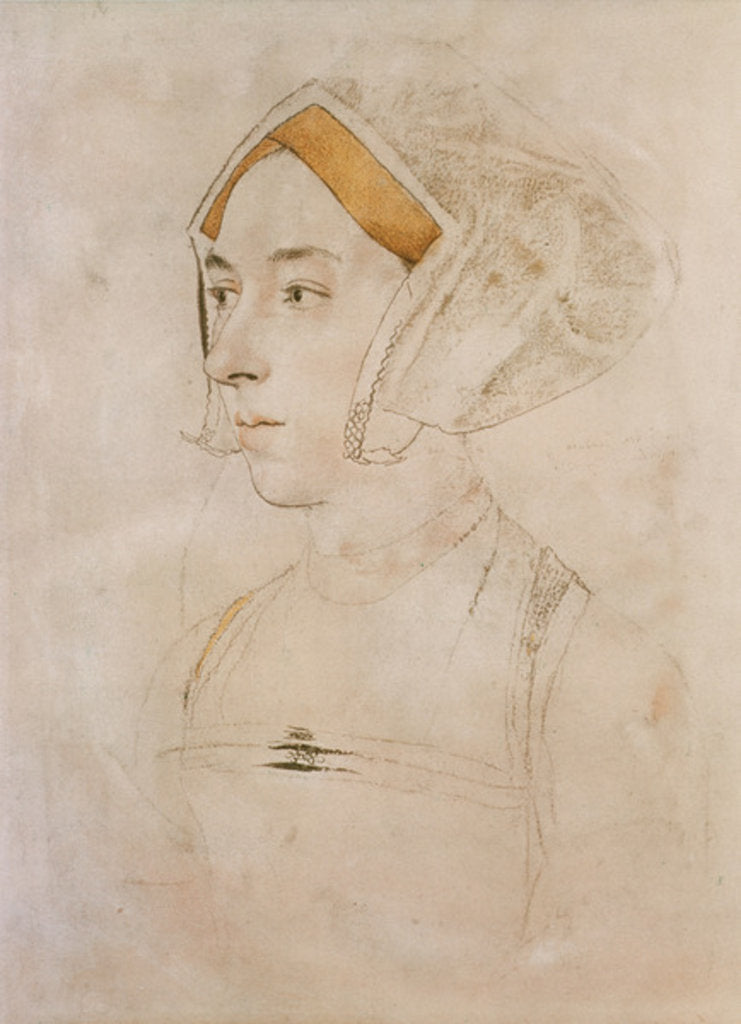 Detail of Portrait of Lady Willoughby by Hans Holbein the Younger