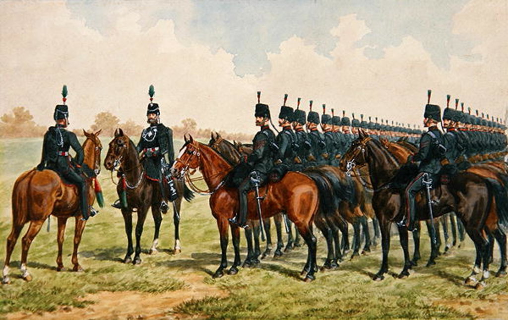 Detail of Royal East Kent Yeomanry, 1865 by School English