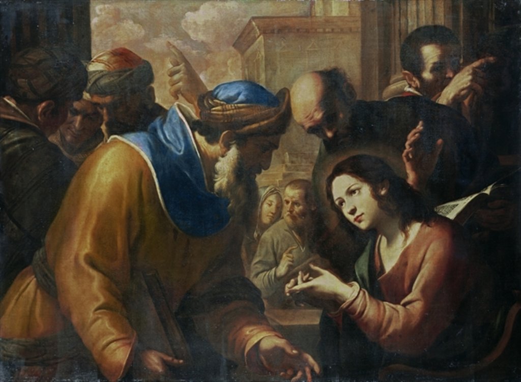 Detail of Christ Disputing with the Doctors, c.1660's by Gregorio Preti