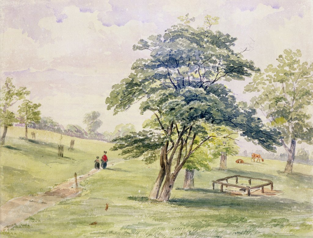 Detail of View of the North Part of Hyde Park, 1820 by English School