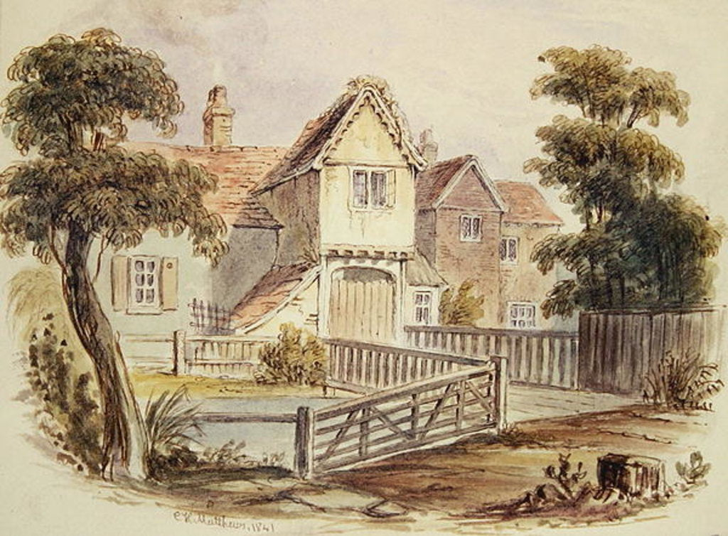 Detail of The Old Cheesecake House, 1841 by English School