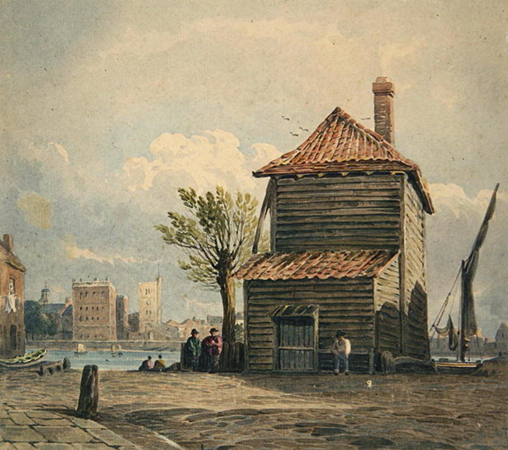 Detail of The Horse Ferry, Millbank by John Varley