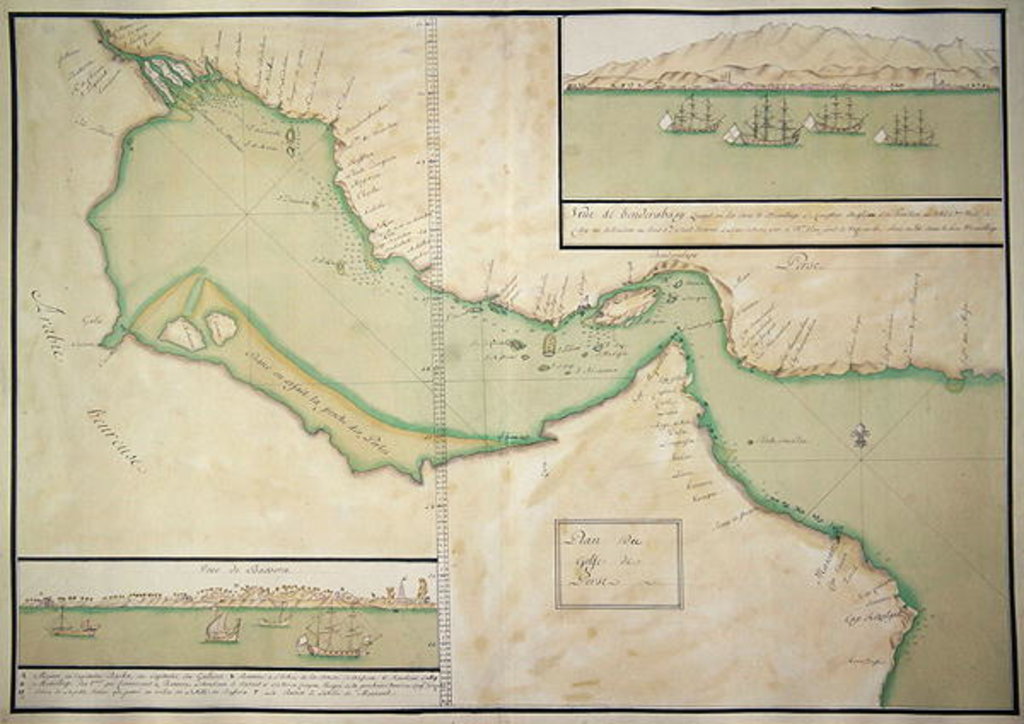 Detail of Plan of the Persian Gulf by School French