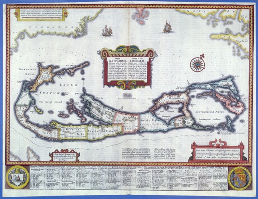 Detail of Map of Bermuda by School English