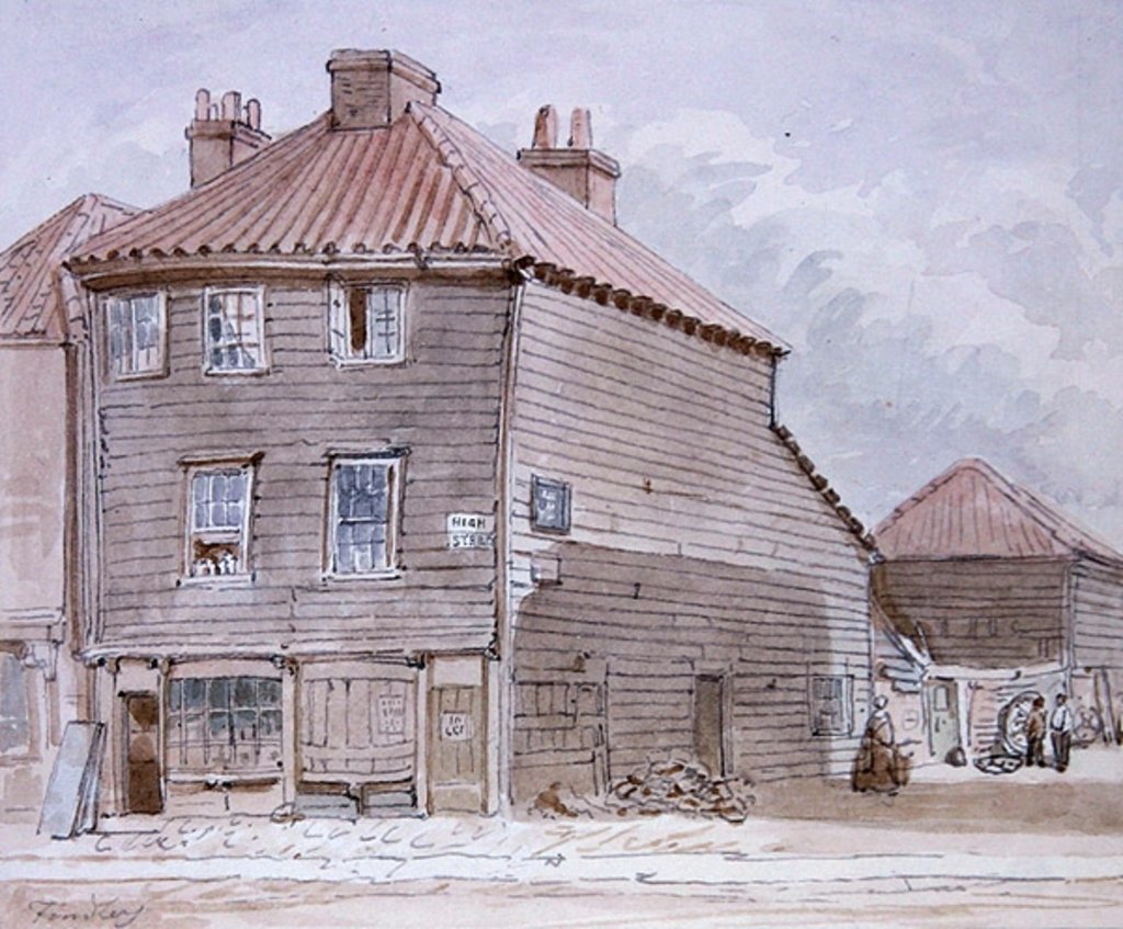 Detail of View of an Old House in High street, Lambeth by J. Findley