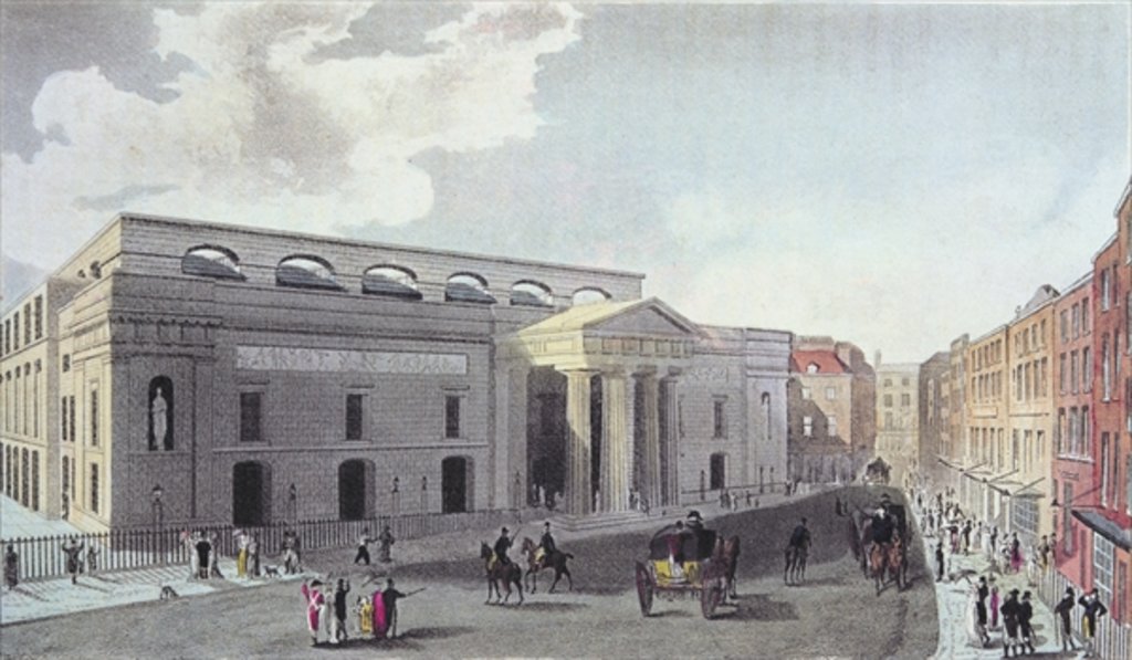 Detail of Theatre royal, Covent Garden, 1809 by School English