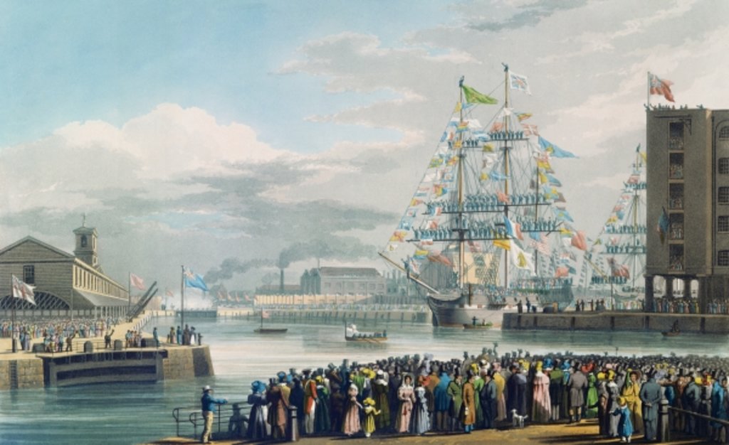 Detail of The Opening of St. Katharine Docks, Saturday the 25th October 1828 by Edward Duncan