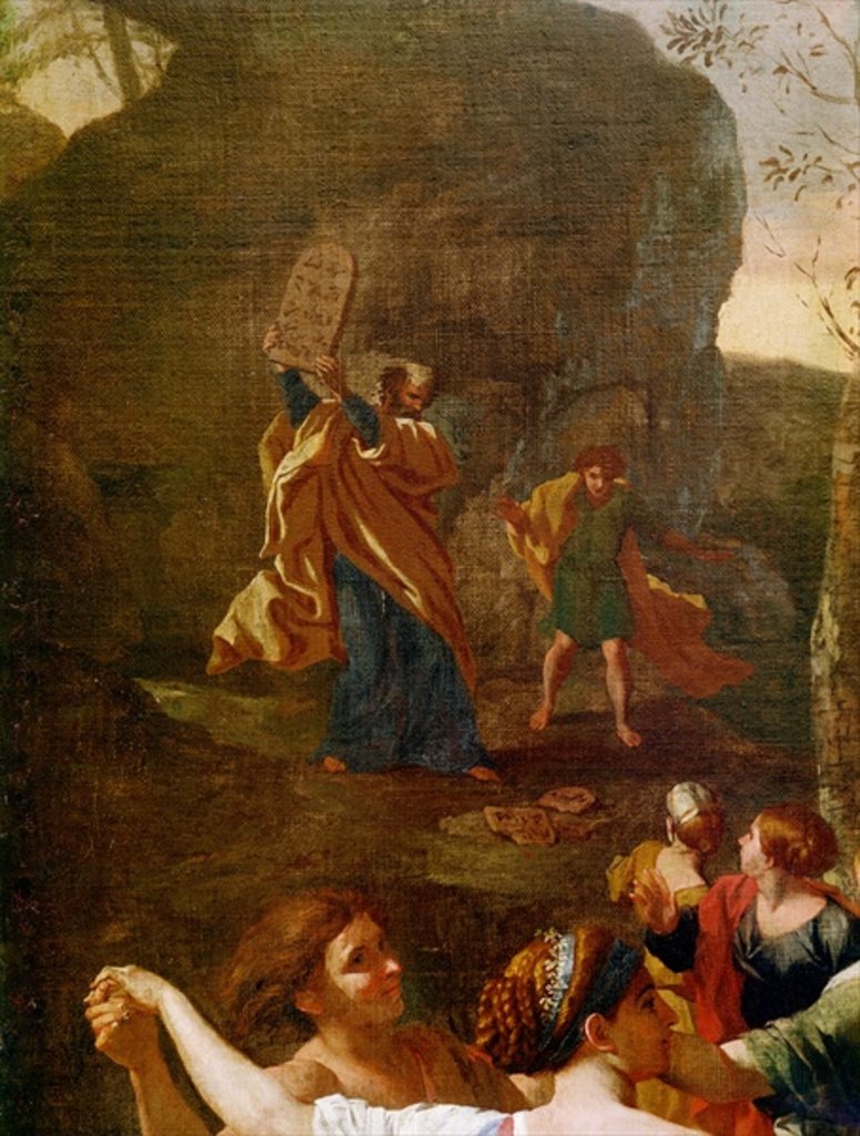 Detail of The Adoration of the Golden Calf, before 1634 by Nicolas Poussin