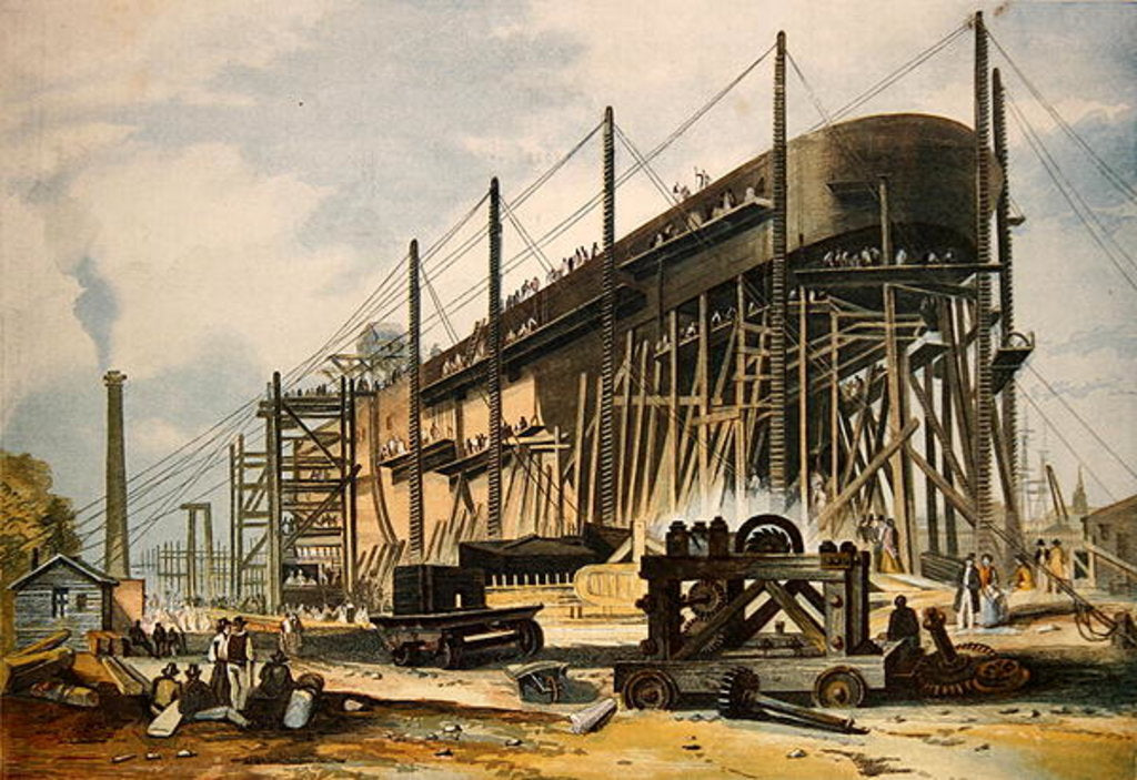 Detail of The Great Eastern on the Stocks by English School