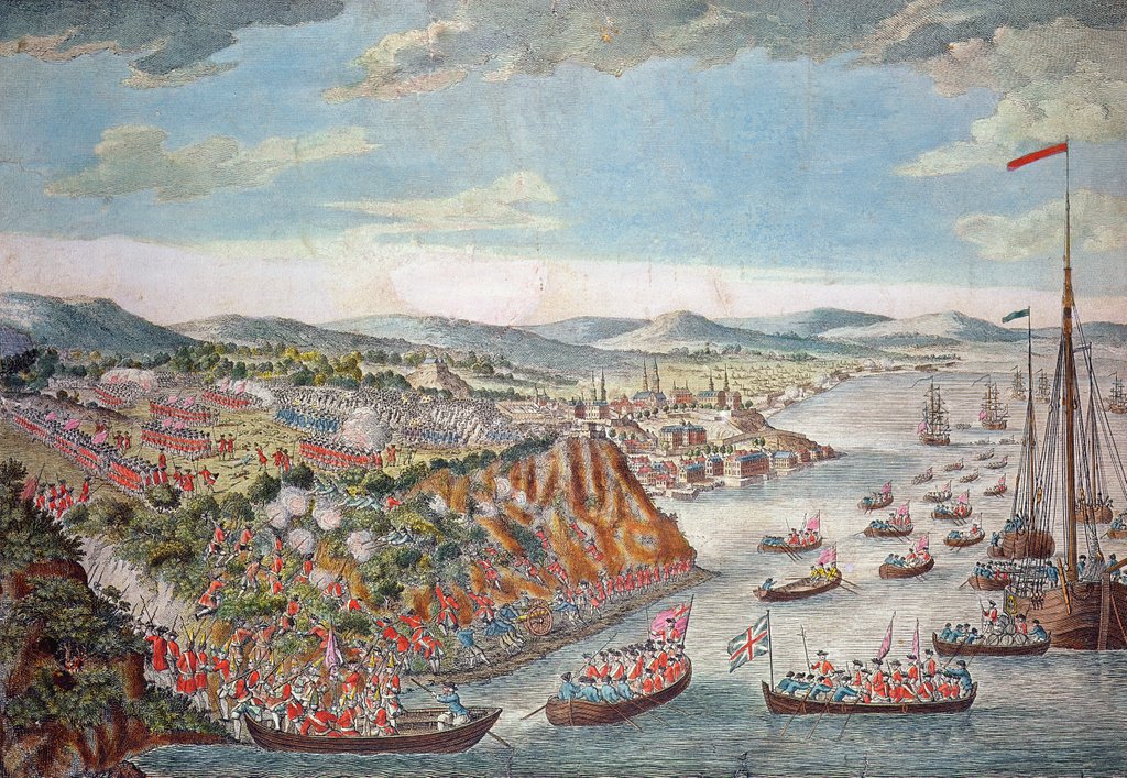 Detail of A View of the Taking of Quebec, September 13th 1759 by English School
