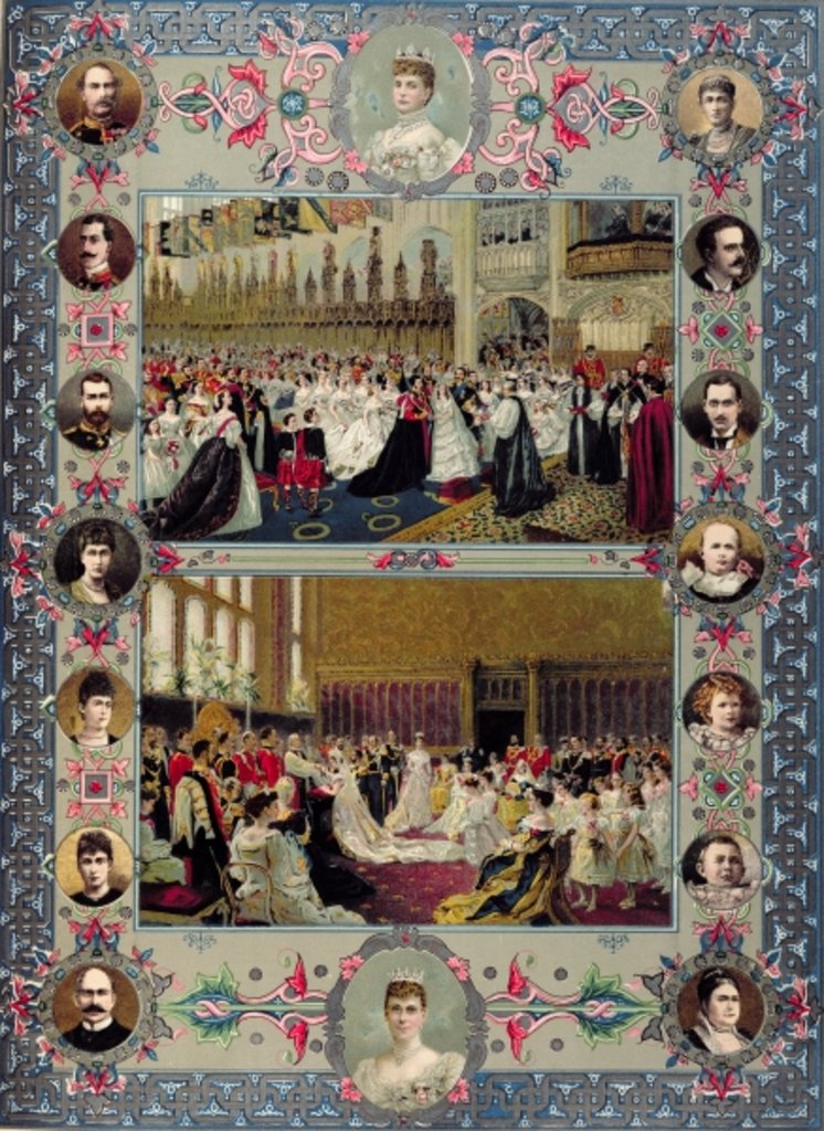 Detail of British Royal Wedding Memorabilia, 1897 by English School