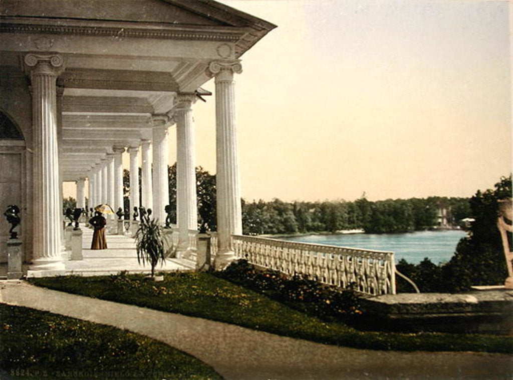 Detail of Vintage postcard of the Terrace at Tsarskoye Selo, 1890s by Russian Photographer