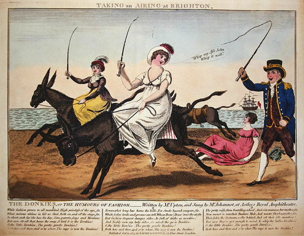 Detail of Taking an airing at Brighton, 1805 by English School