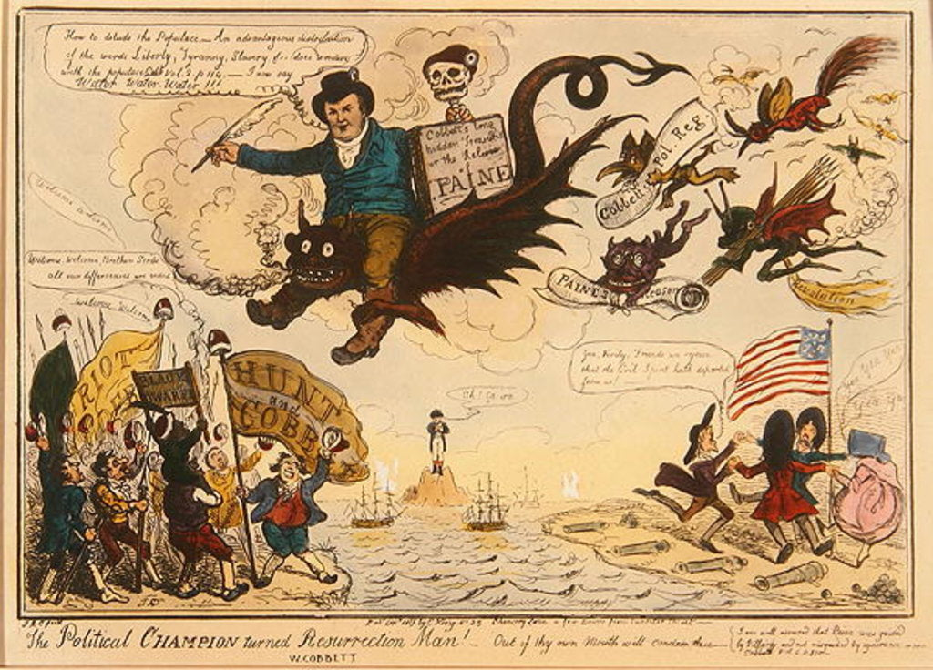 Detail of The Political Champion turned Resurrection Man! -Out of thy own Mouth will condemn thee.., 1819 by Isaac Robert Cruikshank