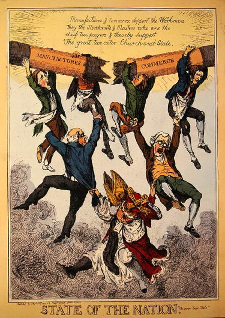 Detail of State of the Nation, 10th June 1829 by English School