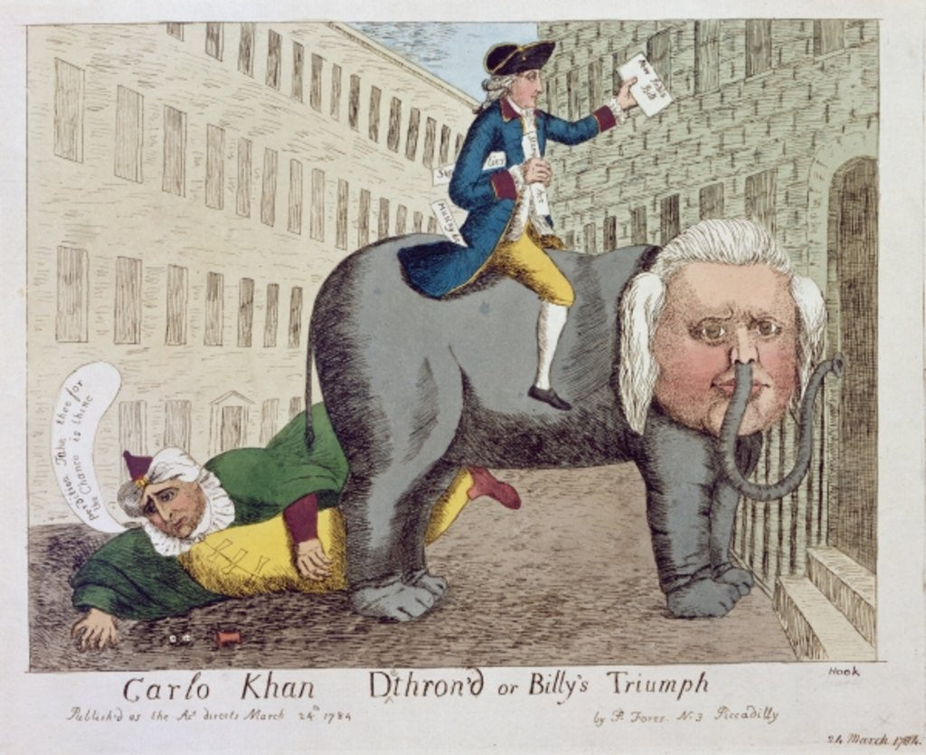 Detail of Carlo Khan Detron'd or Billy's Triumph, London, 24th March, 1784 by James Sayers